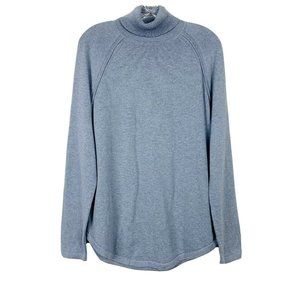 Chambray Heather Turtleneck Tunic Sweater M